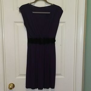 Soprano purple eggplant  black dress Sz S